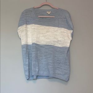 JCrew Blue & White Stripped Sweater - Medium